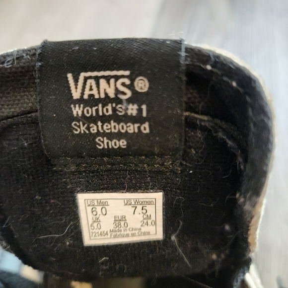 Vans Sk8 Hi Velvet Gold Black Women 7.5 High Top Sneakers,Men Size 6 - Picture 2 of 8